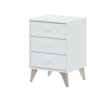​DREAMS Mesita 3 Cajones Blanco Artik 56x40x33,5 cm