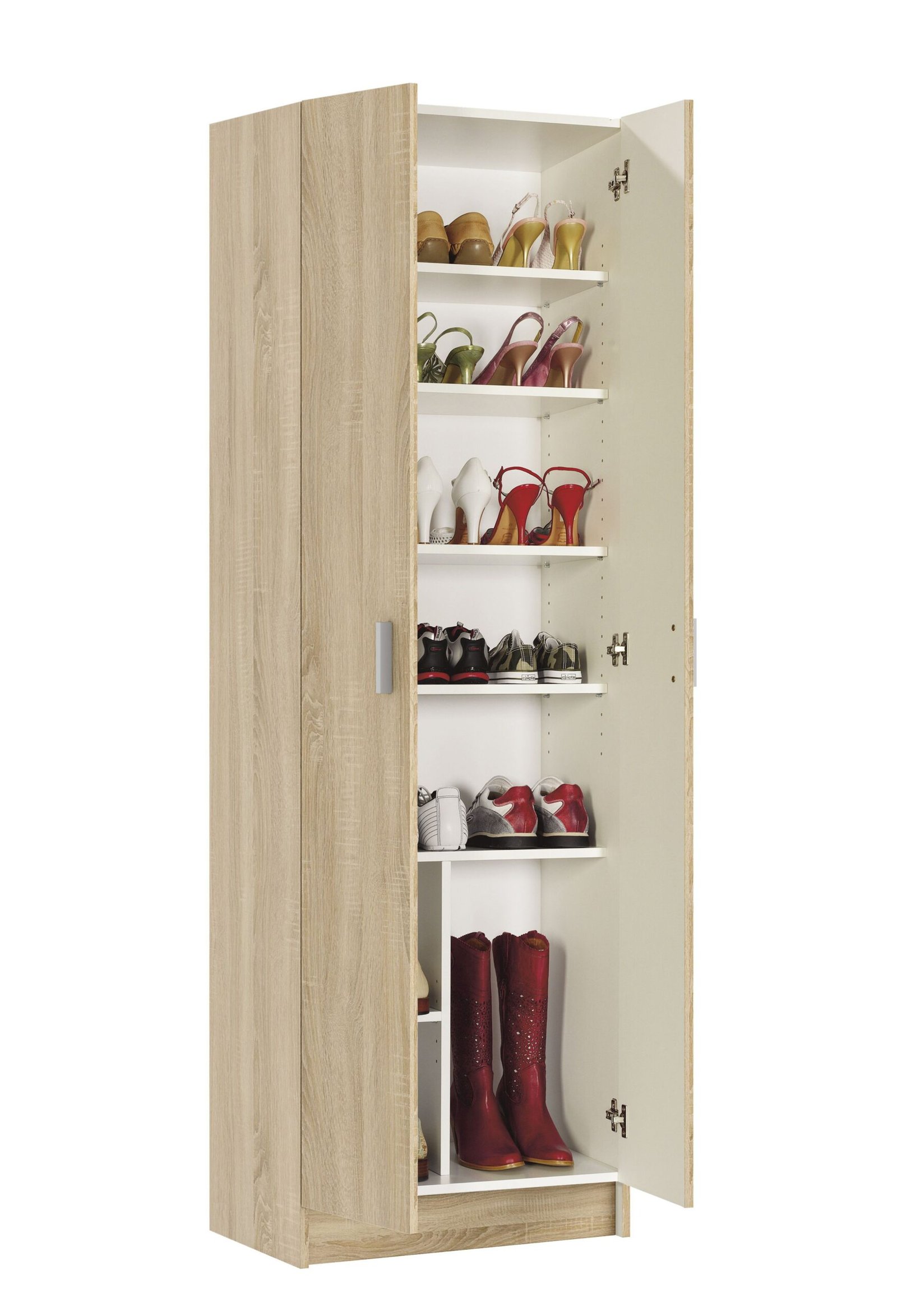 USE Armario 2 Puertas con Estantes Roble Canadian 180x58,5x37 cm