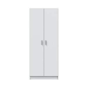 ​USE Armario 2 Puertas Escobero Blanco 180x73x37 cm