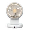 Ventilador de sobremesa con oscilación 3D Urbel Blanco/Haya 30W - Imagen 4