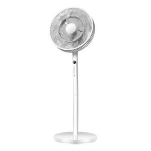 Ventilador De Pie Bise Blanc 3 Vel 45w Regx43x40cm Oscilante 3 Aspas Blancas C/remoto Y Temporizador