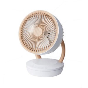 Ventilador De Pie Circus Beis/negro 3vel 45w Regx43x40cm Oscilante 5asp.c/ Remoto Y Temporizador