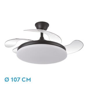 Ventilador De Pie Etesio Negro 3 Velocidades 40w Oscilante 3 Aspas blancas Regx43x40 Cm