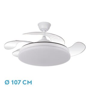 Ventilador De Pie Corvo Blan/negro 3 Vel.75w.5Asp  Nebulizador 125x43x40cm  Remoto Y Temporizador, Tanque De Agua 2l