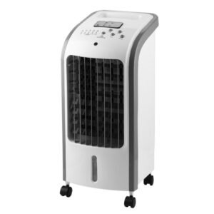 Ventilador De Pie Solar Boreal Negro 30w 3vel 5asp Puerto Usb Motor Dc Y Luz Night  Regx43x38cm Cable 4,20m