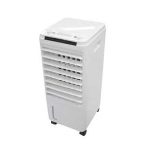 Ventilador Sobremesa Alcañiz Blanco/haya 3vel.45w 5 Aspas Oscilante Y Rotatorio 59x35x28cm