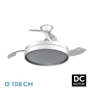 Ventilador Pared Arrecife 60w Negro/plata 40d  3 Velocidades Orientable Y Oscilante