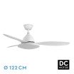 Ventilador Dc Blanco Yael 72w 3000-4000-6000k 122d 7200lm 3 Aspas, Remoto+temporizador+memoria - Imagen 2