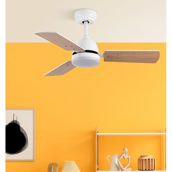 Ventilad Dc Portico 20w Blanco 3aspas Blanco/haya 6vel. 3000k,4000k,6500k 2350lm Remoto, Memoria, Temporizador 91,4d - Imagen 7