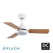 Ventilad Dc Portico 20w Blanco 3aspas Blanco/haya 6vel. 3000k,4000k,6500k 2350lm Remoto, Memoria, Temporizador 91,4d - Imagen 2