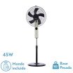 Ventilador De Pie Circus Beis/negro 3vel 45w Regx43x40cm Oscilante 5asp.c/ Remoto Y Temporizador - Imagen 2