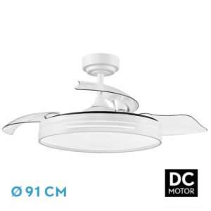 Ventilador Dc 48w Micenas Blanco 3asp.91d 6vel 4800lm 3000-4500-6000k Remoto+Reg.intensidad+memoria+temporiz 25