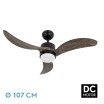 Ventilador Dc Bembezar 24w Negro 3aspas Roble 107d 2424 Lm 3000-4000-6500k Remoto+regulador Intensidad+temporizador+memoria - Imagen 2