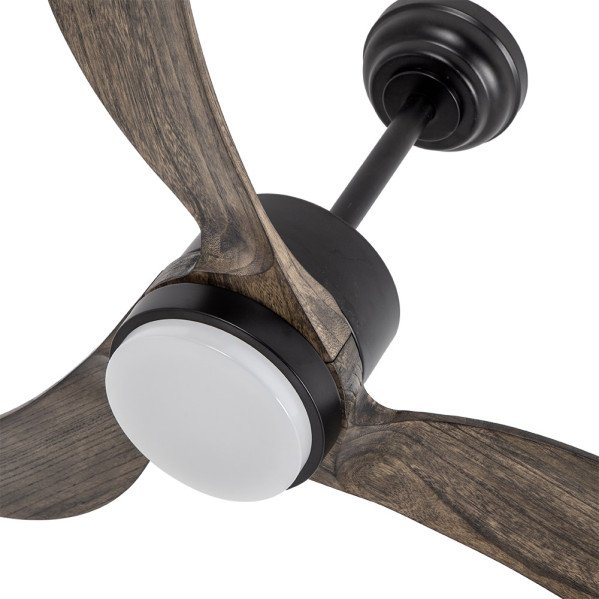 Ventilador Dc Bembezar 24w Negro 3aspas Roble 107d 2424 Lm 3000-4000-6500k Remoto+regulador Intensidad+temporizador+memoria - Imagen 3