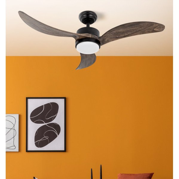 Ventilador Dc Bembezar 24w Negro 3aspas Roble 107d 2424 Lm 3000-4000-6500k Remoto+regulador Intensidad+temporizador+memoria - Imagen 5