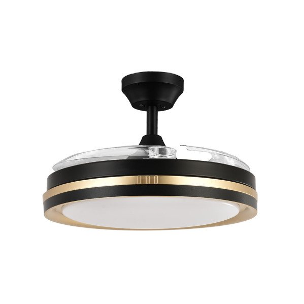 Ventilador Dc Viper Negr/oro 72w 3aspas 107d 7200lm 6vel 3000k,4500k,6000k, Remoto+temporizador+memoria - Imagen 3