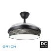 Ventilador Dc Moda 72w Negro/tetris Gris 91d 3aspas 7200lm 3000-4000-6000k Remoto+ Memoria+ Temporizador - Imagen 2