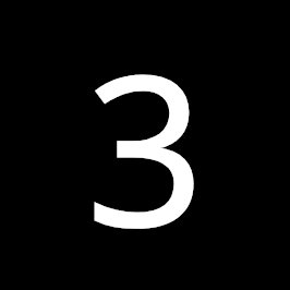 Contador con el número 3