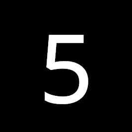 Contador con el número 5