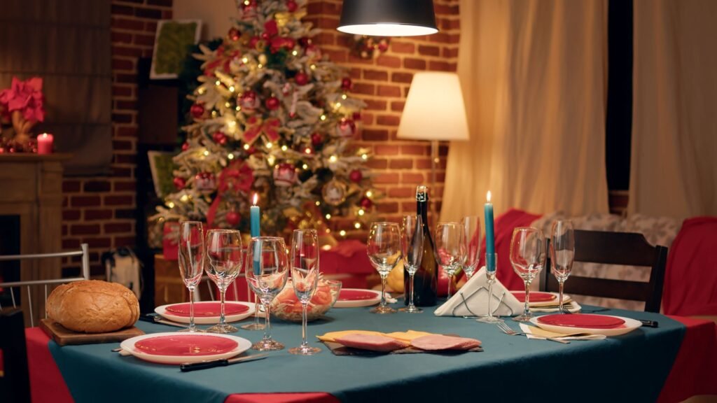 decorar la mesa de navidad